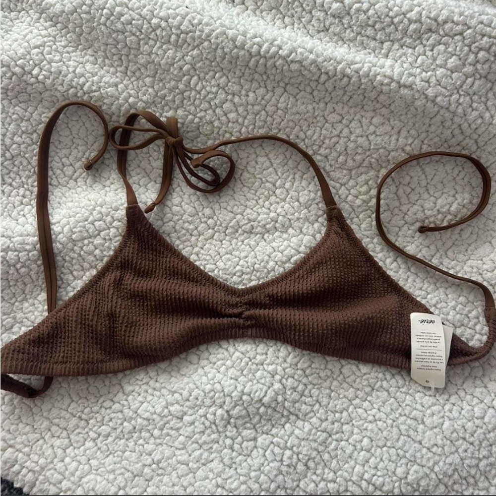 NWT Aerie Brown Bikini Top - Medium